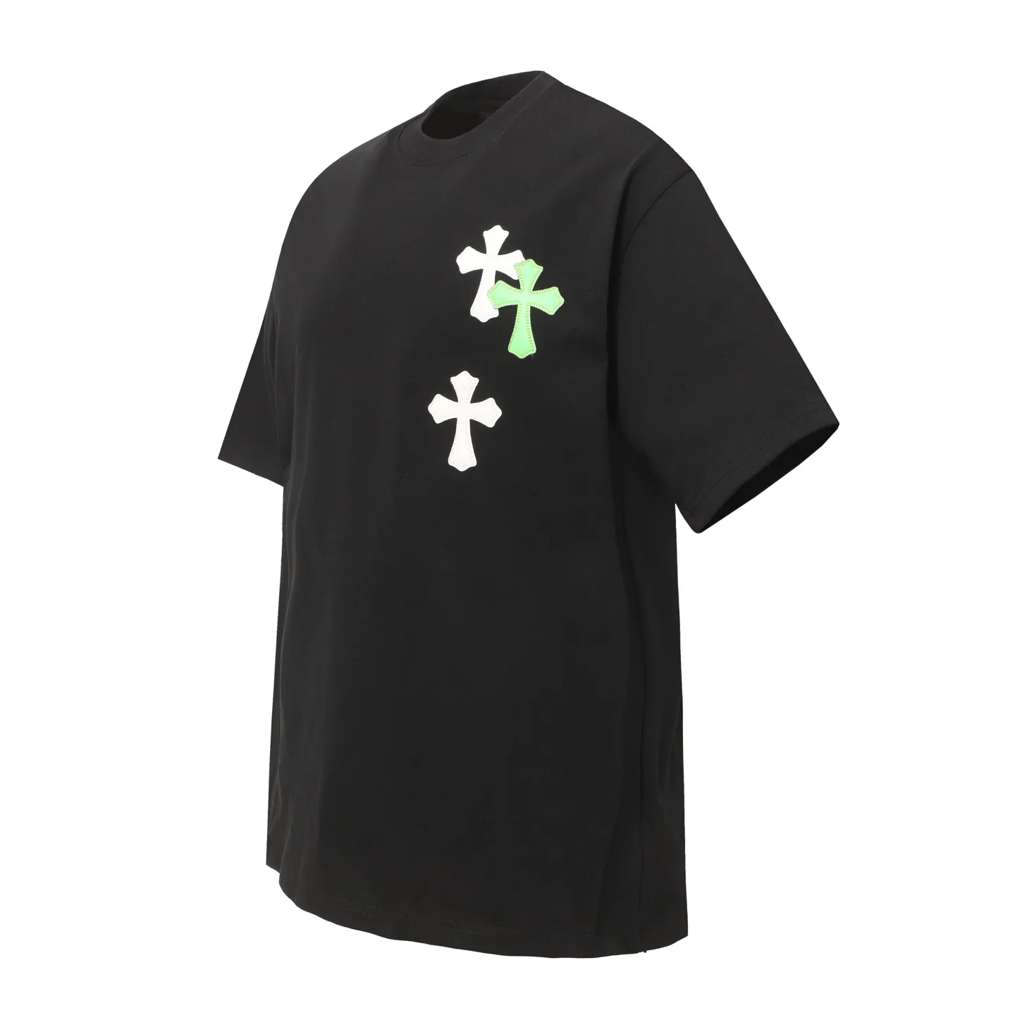 P170 Chrome Hearts CH Chrome Hearts leather cross short-sleeved T-shirt Uses direct injection imported machine printing Hardware and accessories are all milled and customized Correctly configured Black 2025 Chrome Hearts authentic packaging 280 grams of custom-dyed double-yarn cotton Large version Loose and stylish Different from lower versions The slim and long version The upper body pulls the hips 100% commitment: top quality Do not make fast food The highest version on the market Top quality - different from the ordinary versions in the market If you care about quality You must also respect the price. Absolutely zero after-sales service. The return rate so far is 0. It’s hard not to love the style. - 280g double yarn cotton custom-dyed fabric. - Correct high-density main mark. Washed tag. Hand-sewn.